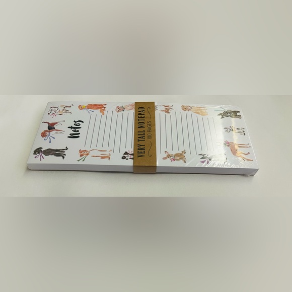 New Dog Notepad "Notes" Very Tall Notepad 100 Pages Magnet Eccolo - Picture 8 of 16